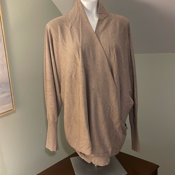 Taupe Wrap Sweater - Picture 1 of 3